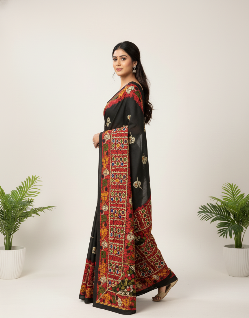Bengal Beauty Batik Cotton Printed Saree 1006