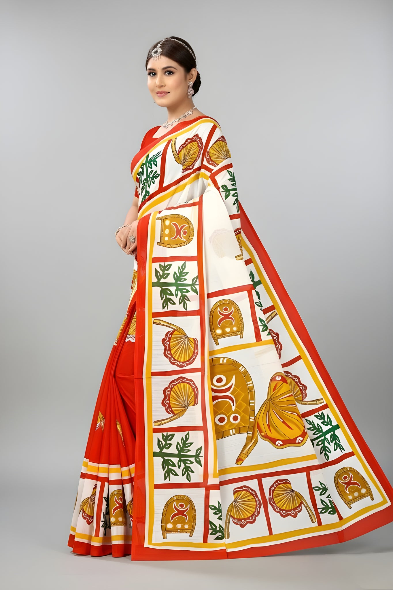 Baishakhi 2 Cotton Printed Saree 3335