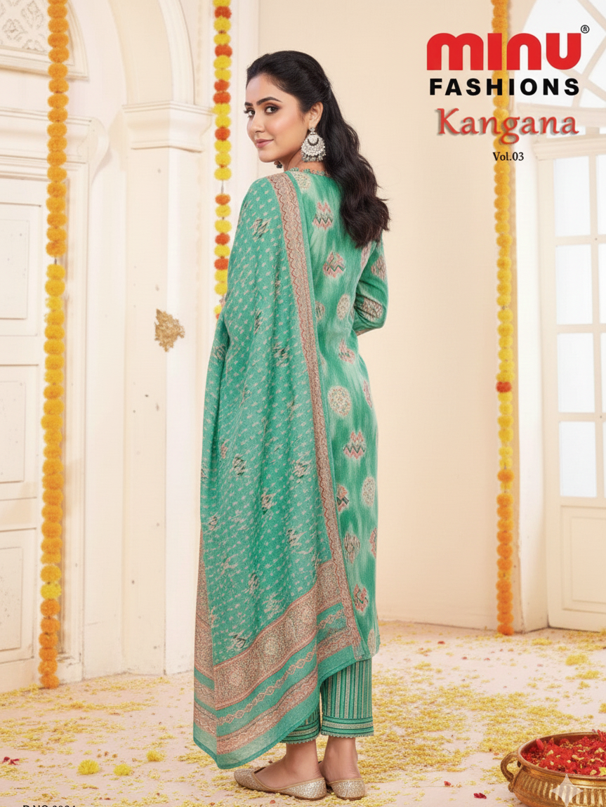 Kangana 3 Cotton Printed Stitched Salwar Suit 3004