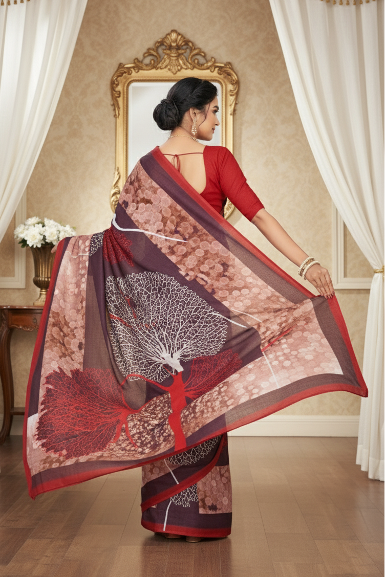 Ambarsariya Cotton Digital Printed Saree 4137