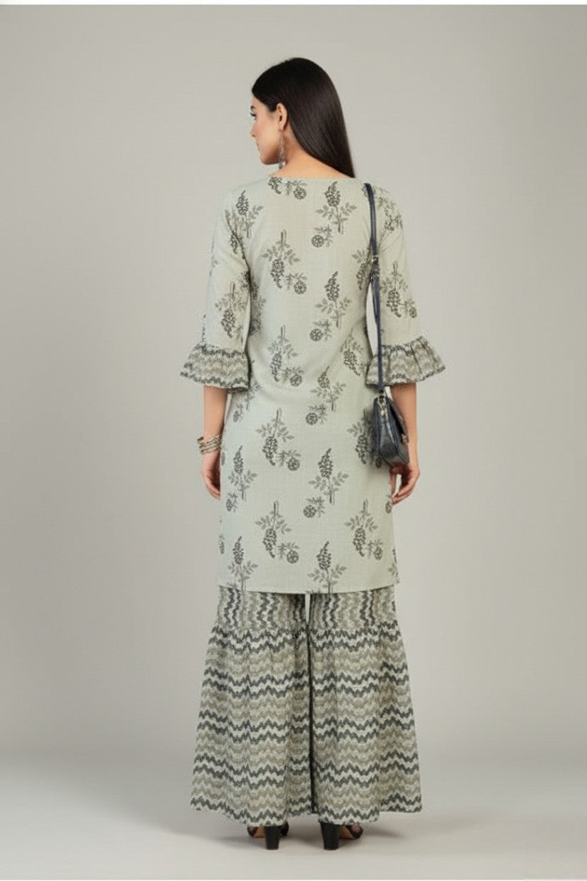 Irish Cotton Printed Kurti Set 7003