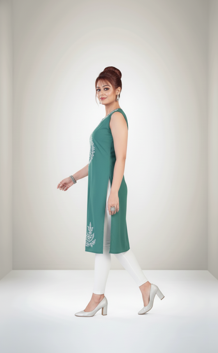 Sikha Sleeveless Cotton Kurti 3