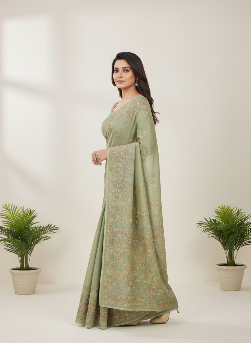 Mabesha Cotton Printed Saree 3583