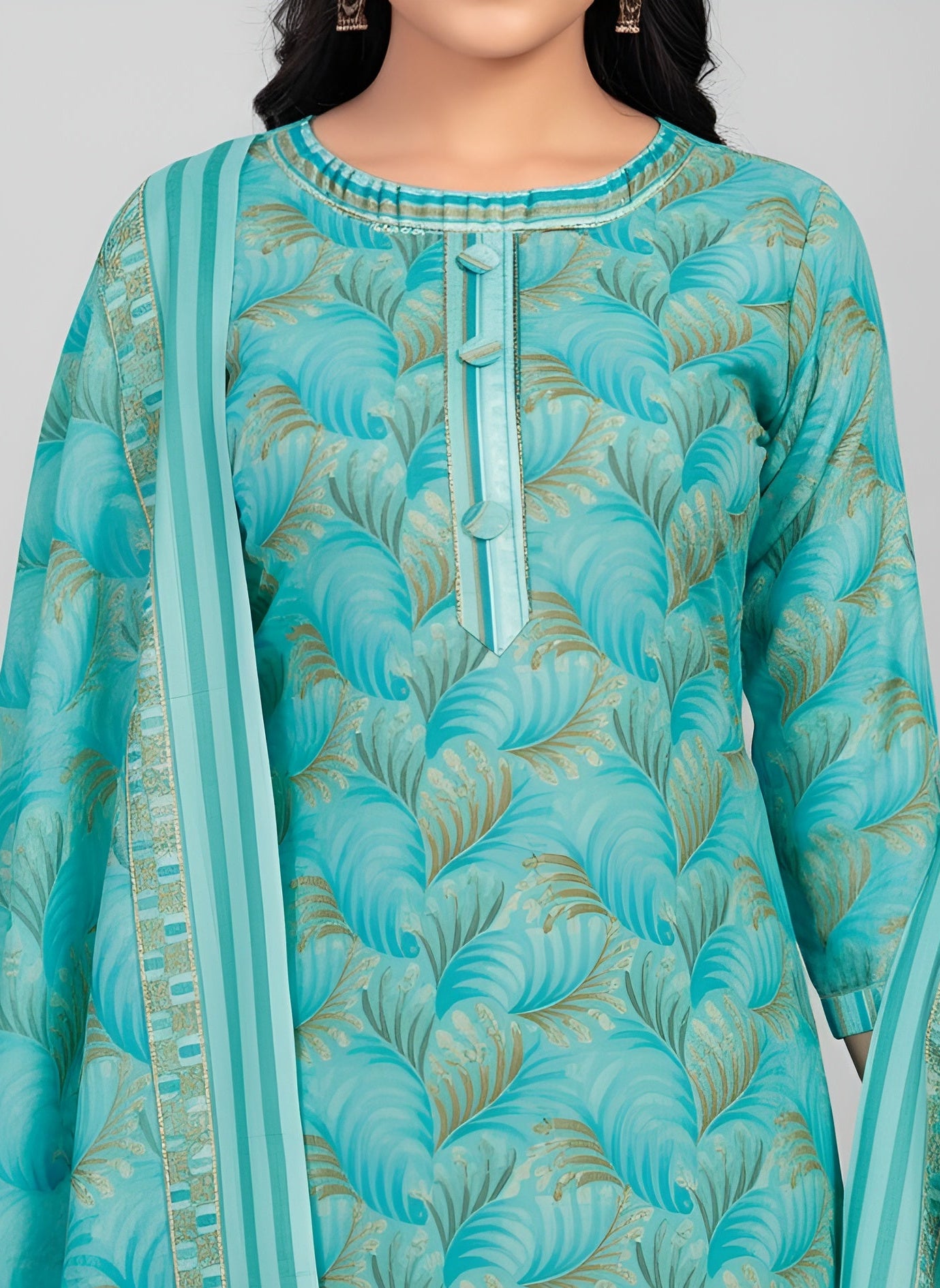 Kangana 3 Cotton Printed Stitched Salwar Suit XL 3001