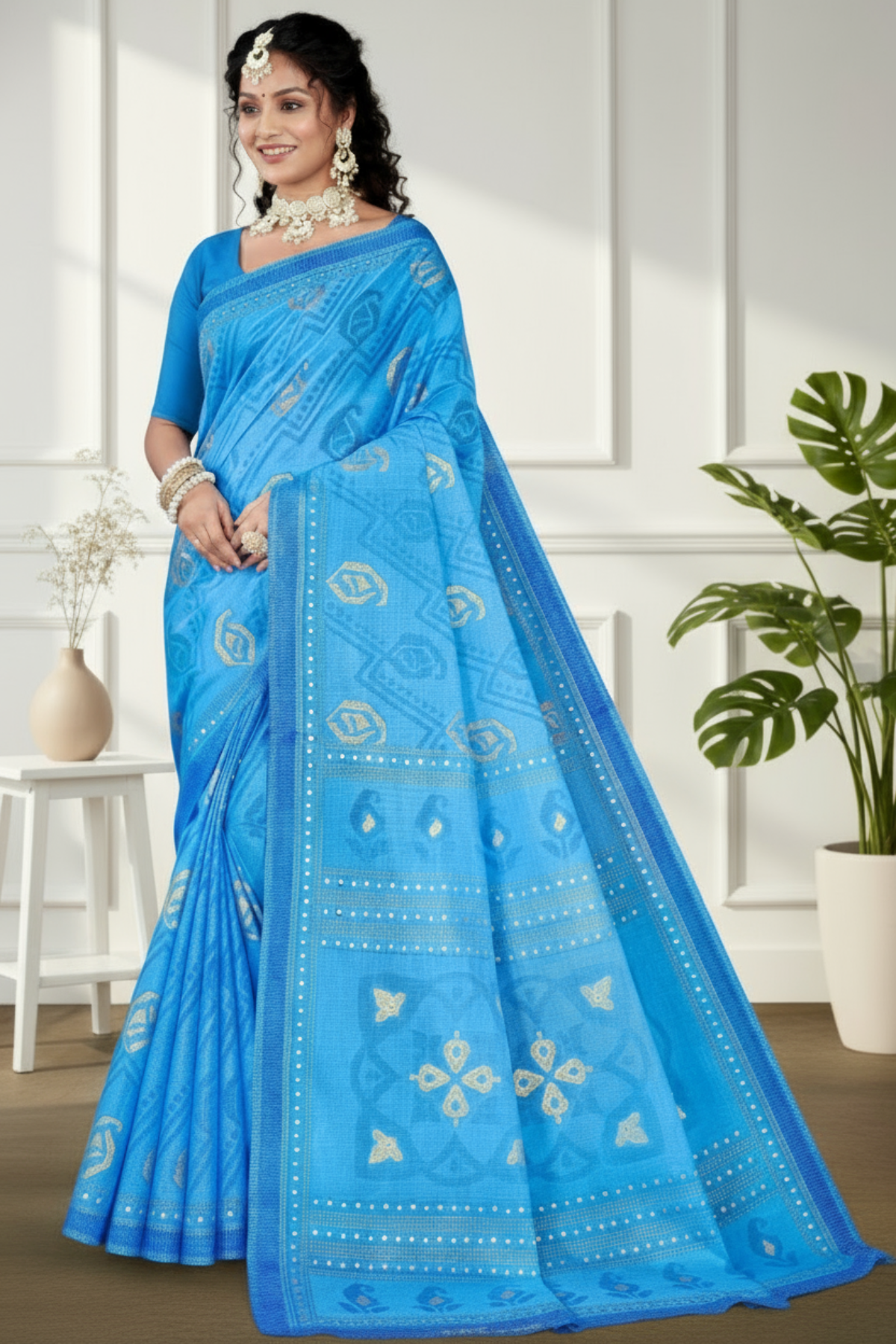 Daisy 3 Cotton Printed Saree 3154
