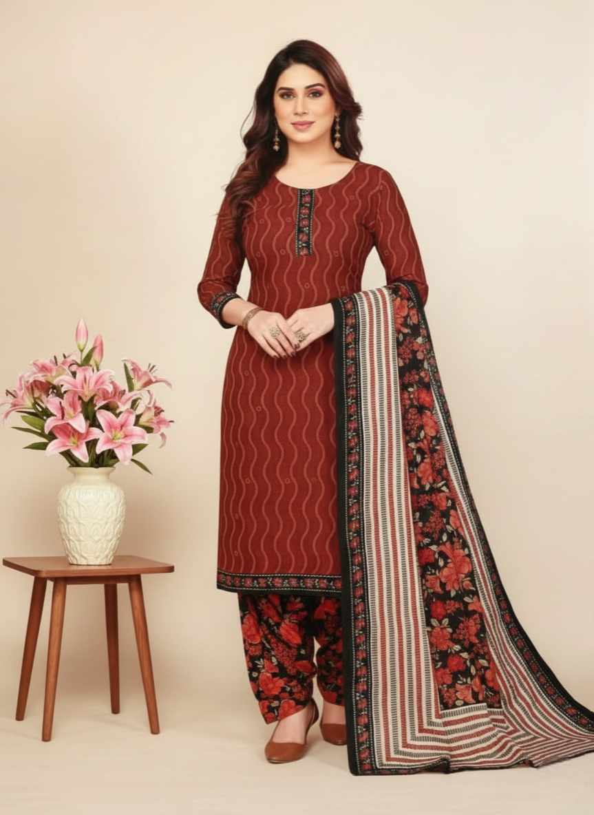 Sonpari Cotton Printed Stitched Salwar Suit XL 3008