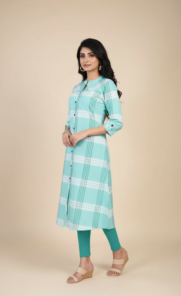 Eva Cotton Printed Long Kurti 1004
