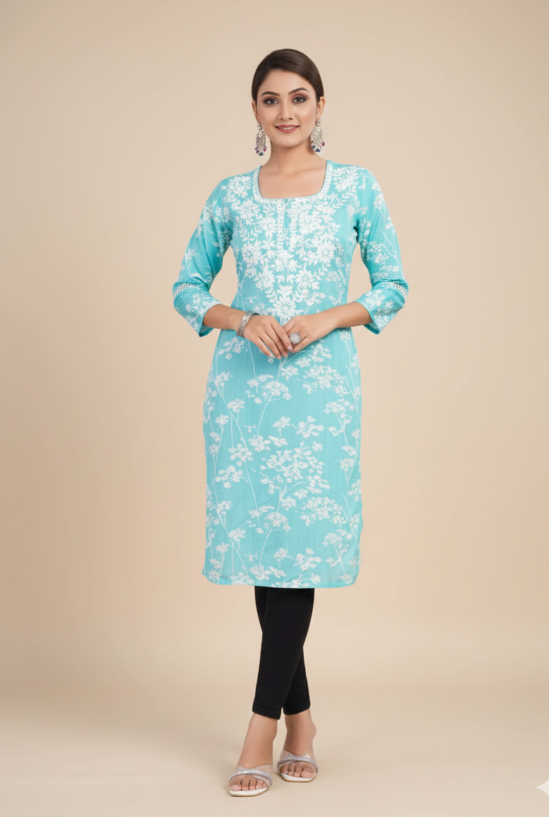 Pooja Cotton Printed Kurti 6003