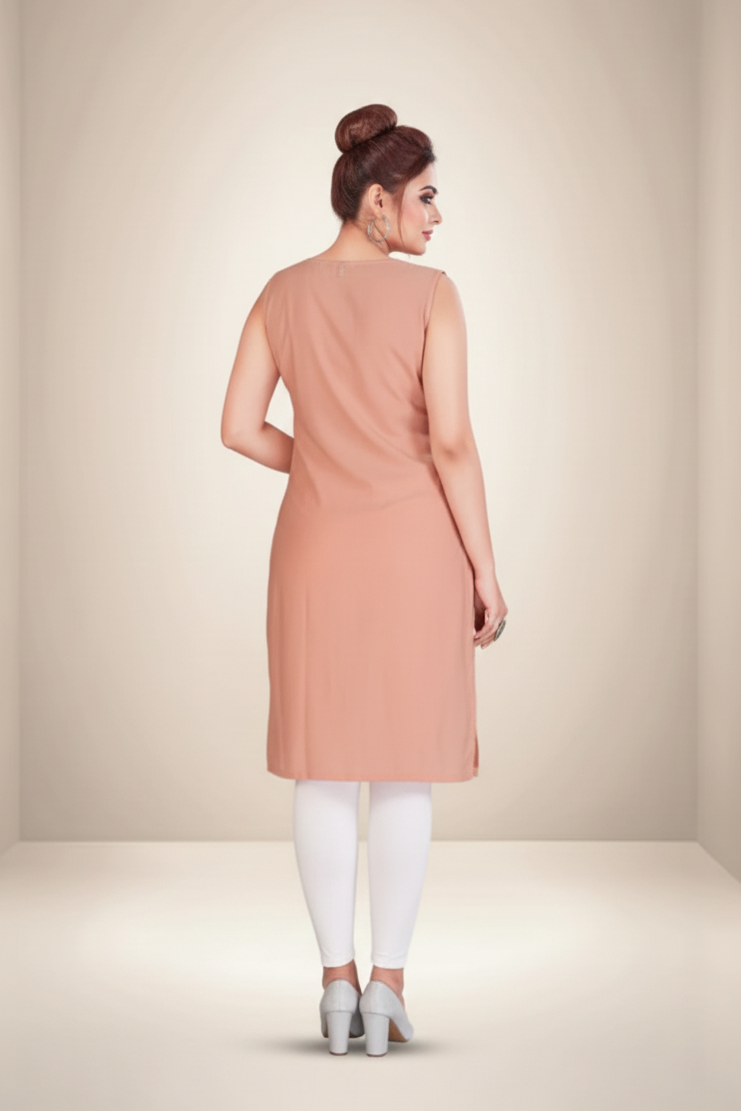 Sikha Sleeveless Cotton Kurti 1