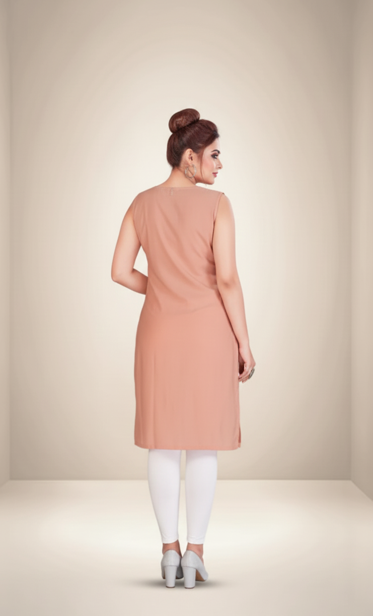 Sikha Sleeveless Cotton Kurti 1
