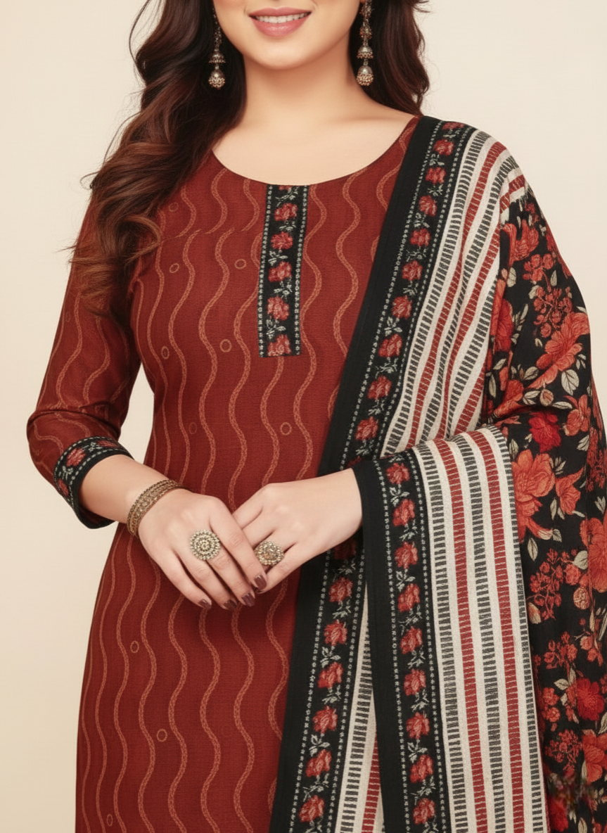 Sonpari Cotton Printed Stitched Salwar Suit XL 3008