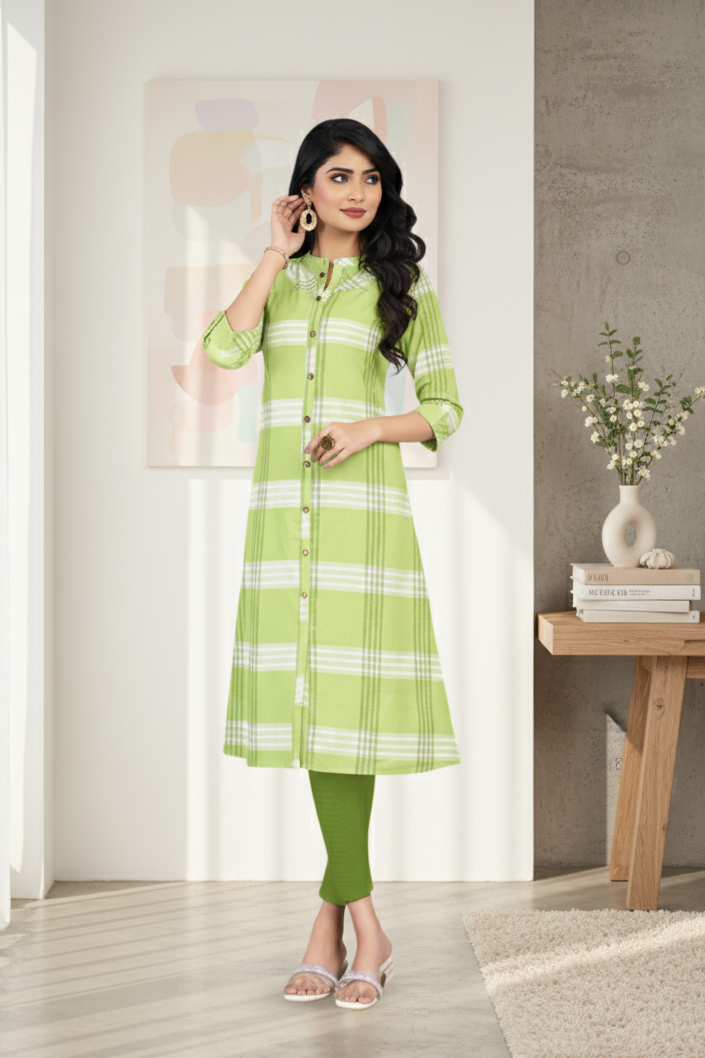 Eva Cotton Printed Long Kurti 1006
