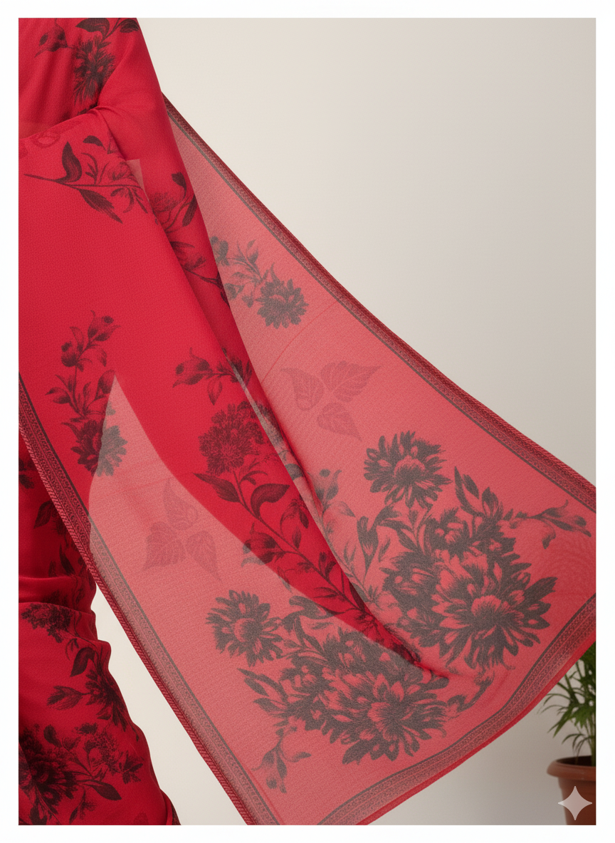 Flower Magic Cotton Printed saree 2682