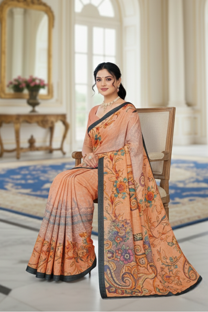 Ambarsariya Cotton Digital Printed Saree 4187