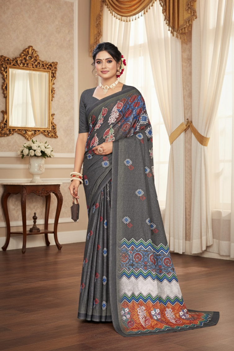 Ambarsariya Cotton Digital Printed Saree 4149