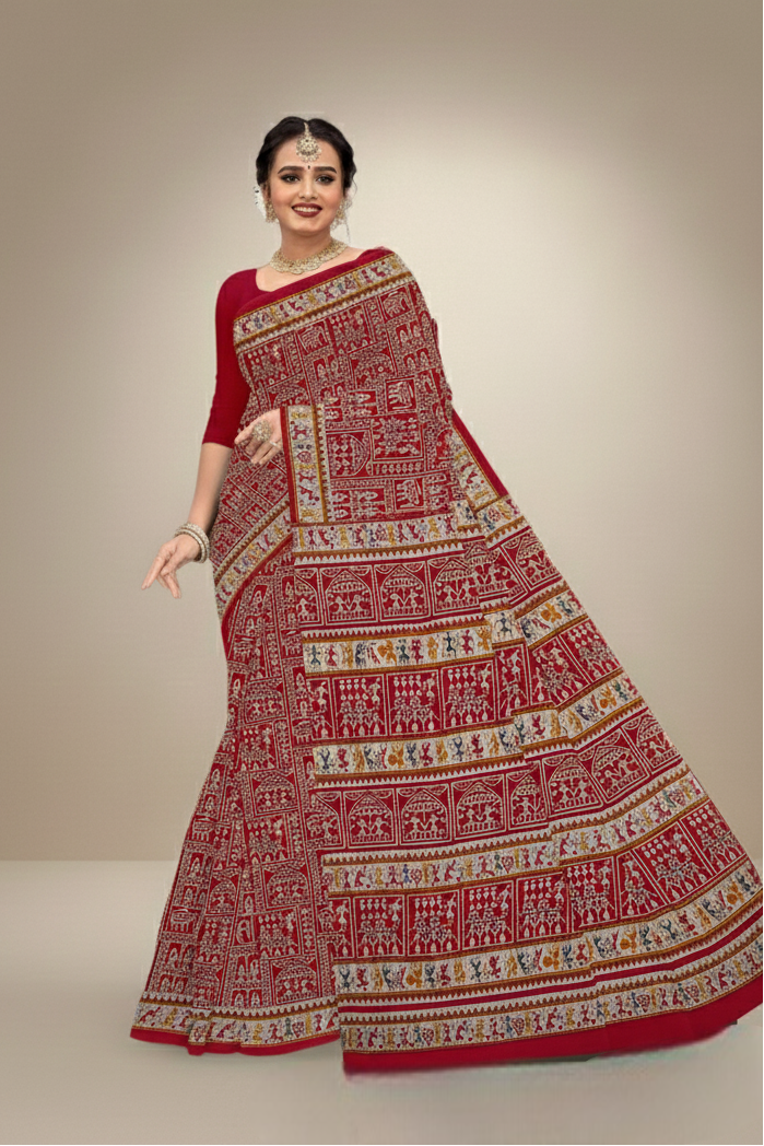 Howrah Haat Cotton Printed Saree 2472