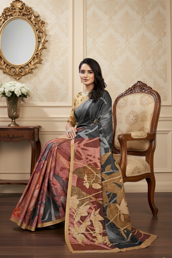 Ambarsariya Cotton Digital Printed Saree 4090