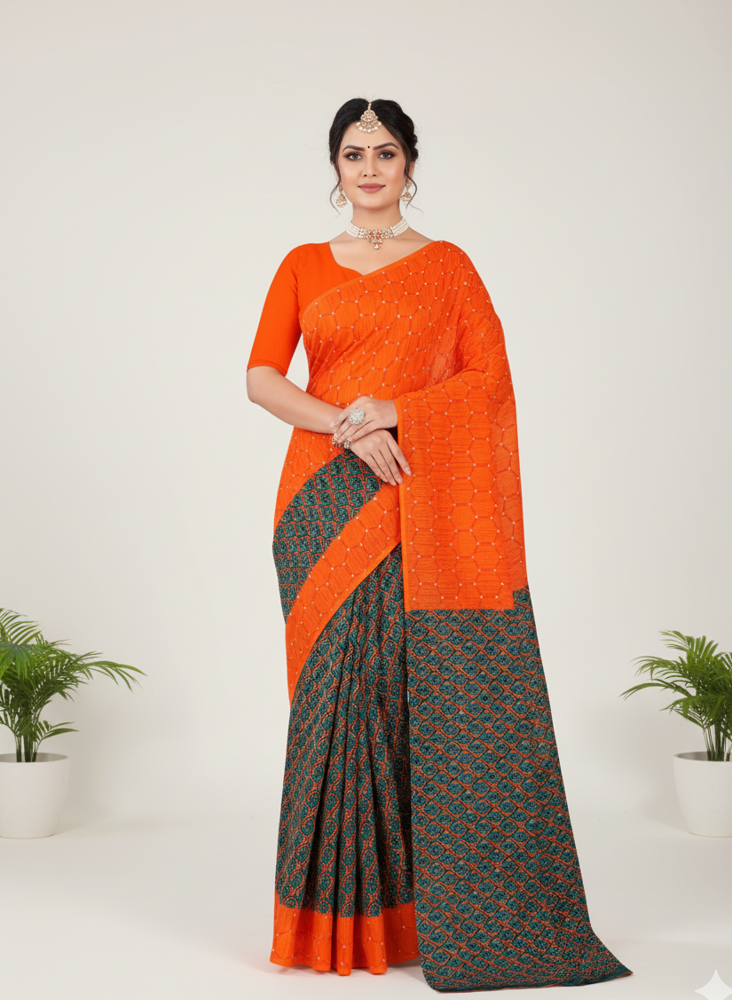 Kolkata Bridge 3 Cotton Printed Saree 1001