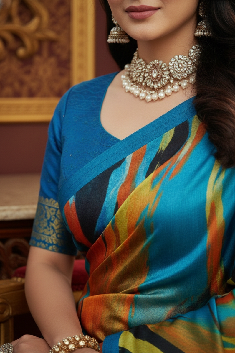 Ambarsariya Cotton Digital Printed Saree 4012