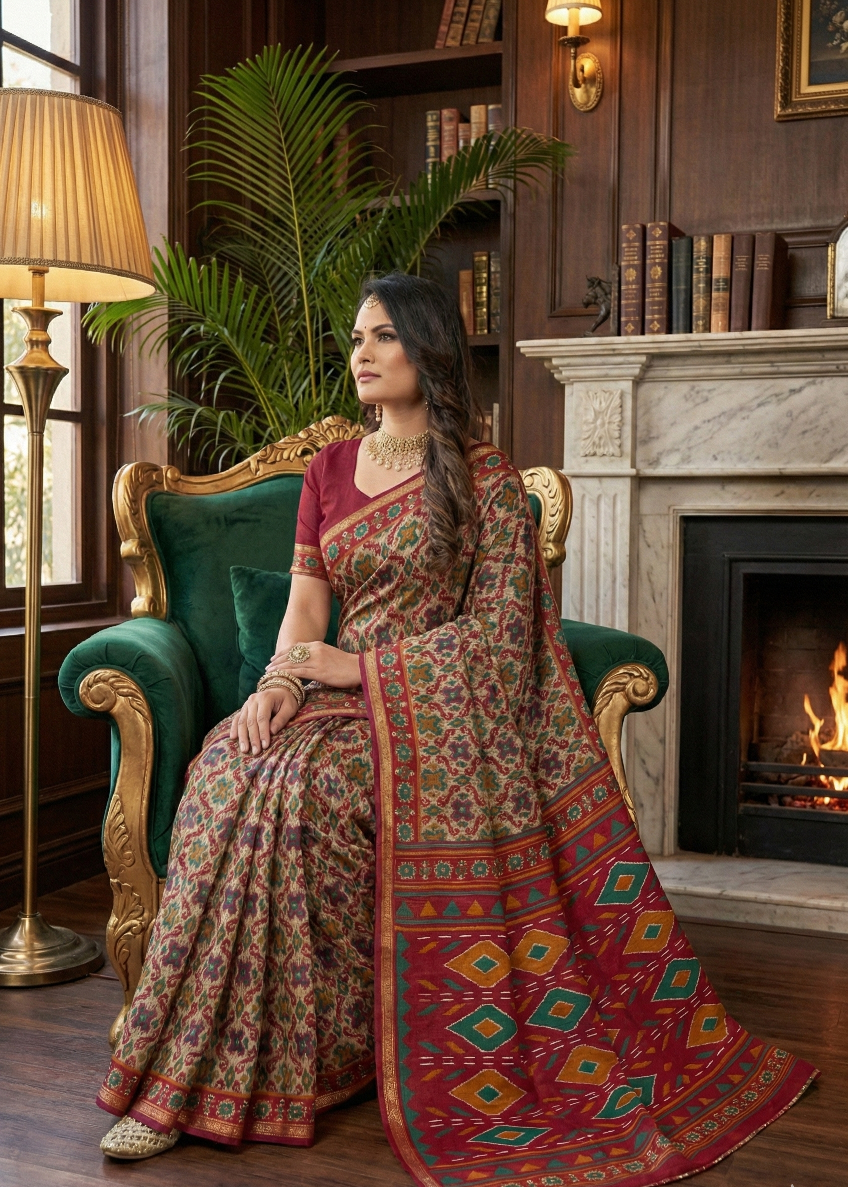 MINU SAREE SILK KANISHKA IKKAT 39375