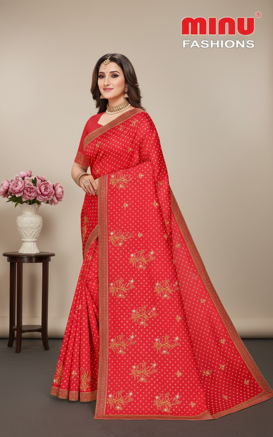 Craftry Cotton Embroidery Saree Premium