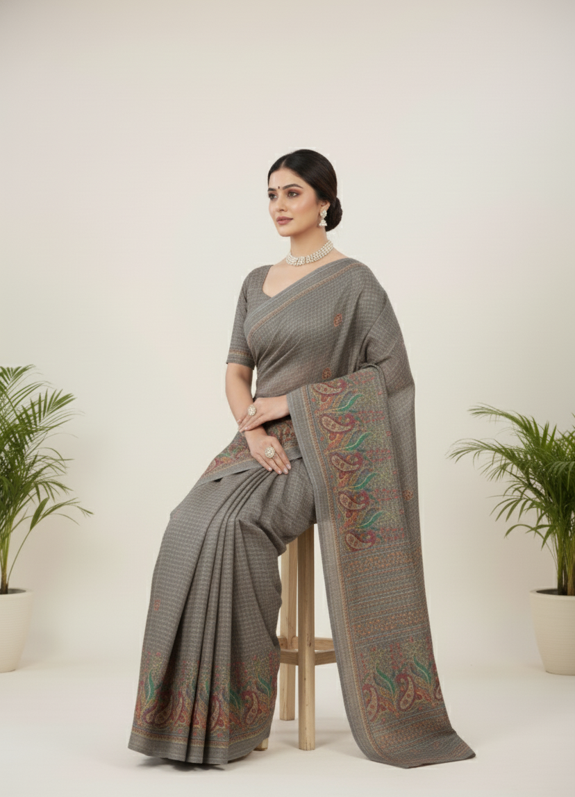 Mabesha  Cotton Printed Saree 3584
