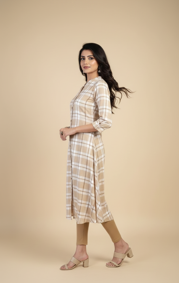 Eva Cotton Printed Long Kurti 1003