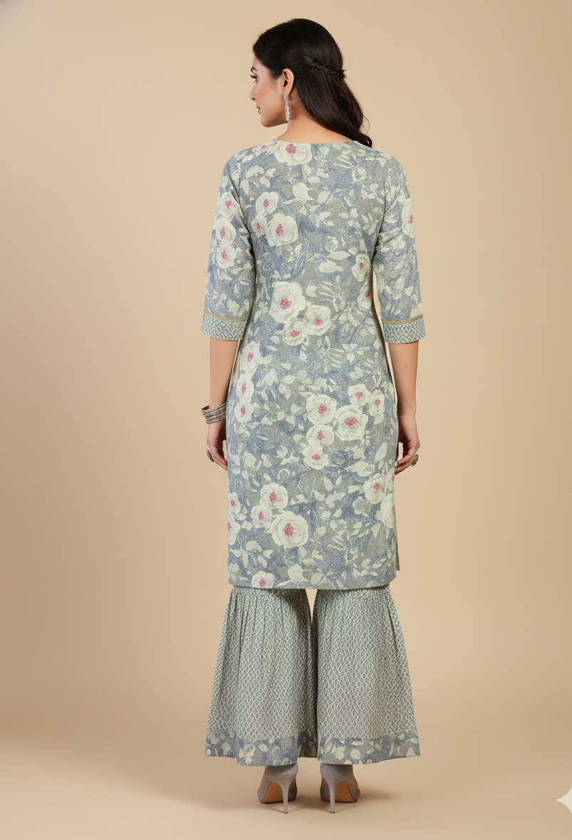 Irish Cotton Printed Kurti Set 7005