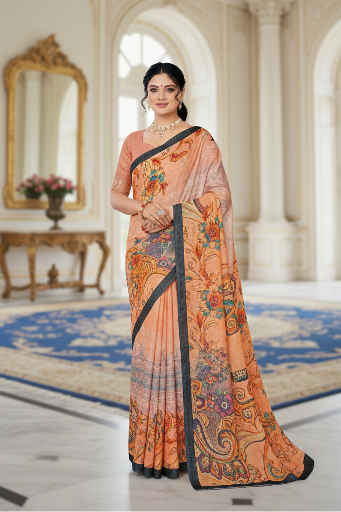 Ambarsariya Cotton Digital Printed Saree 4187