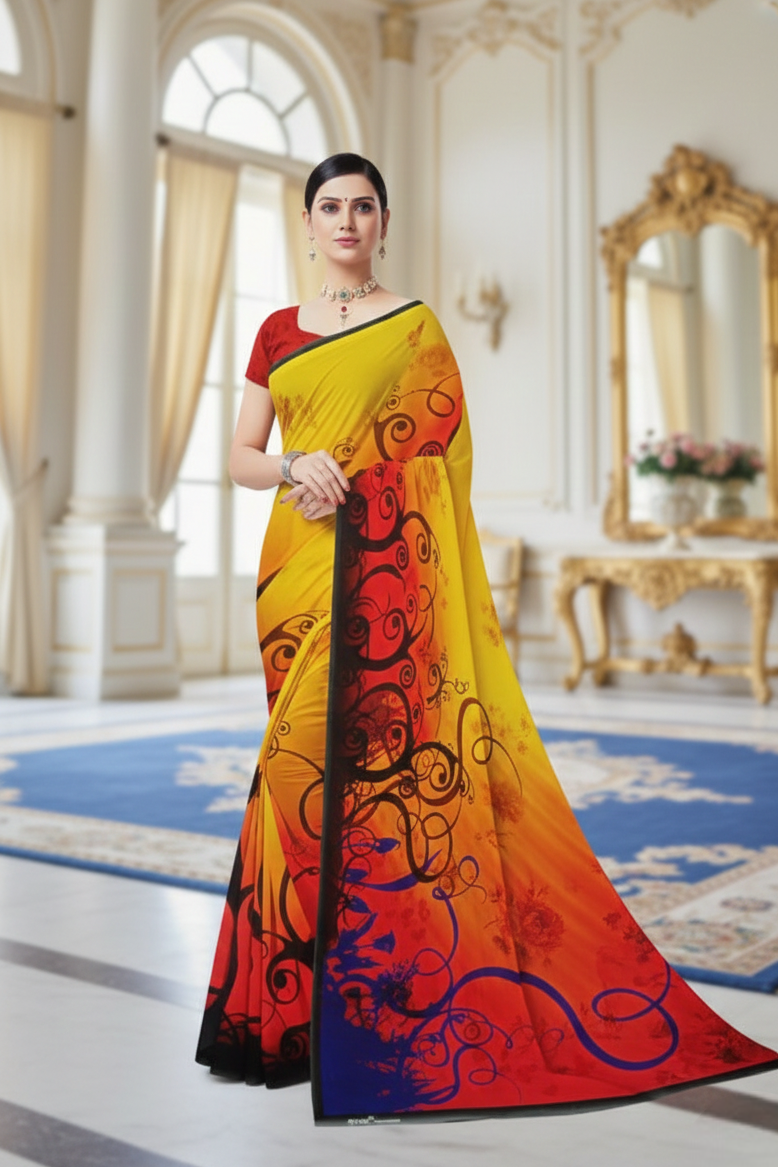 Ambarsariya Cotton Digital Printed Saree 4048