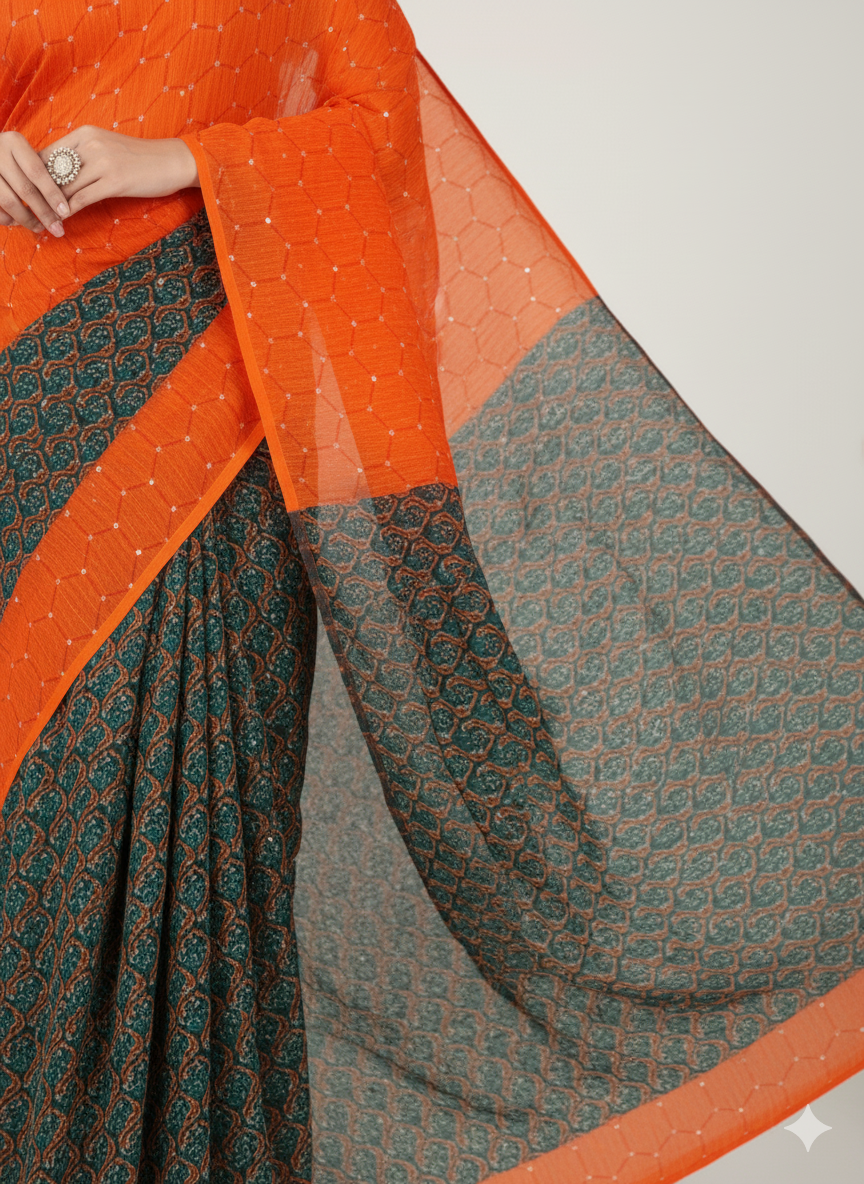 Kolkata Bridge 3 Cotton Printed Saree 1001