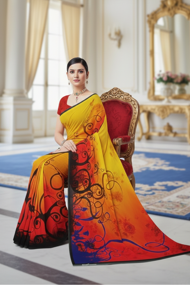 Ambarsariya Cotton Digital Printed Saree 4048