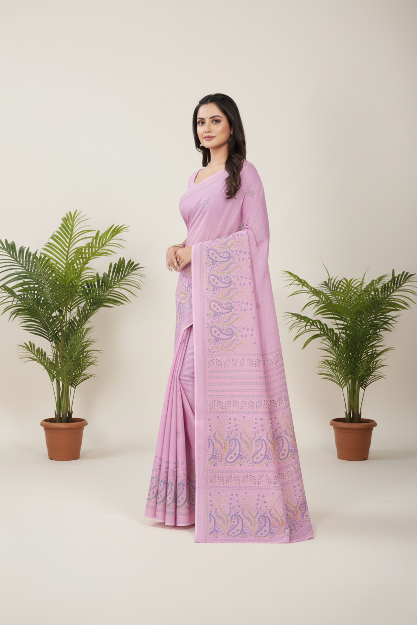 Mabesha Cotton Printed Saree 3584