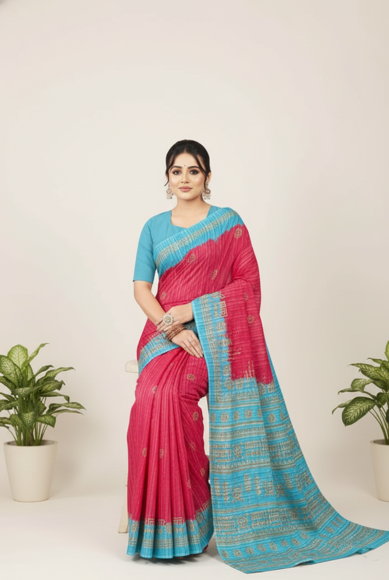 Prativa Batik Cotton Printed Saree 15005