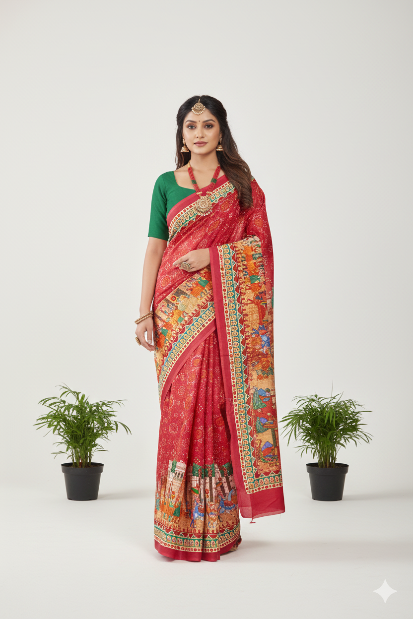 MINU SAREE DIGITAL FASHION RADHEY KRISHNA 45001