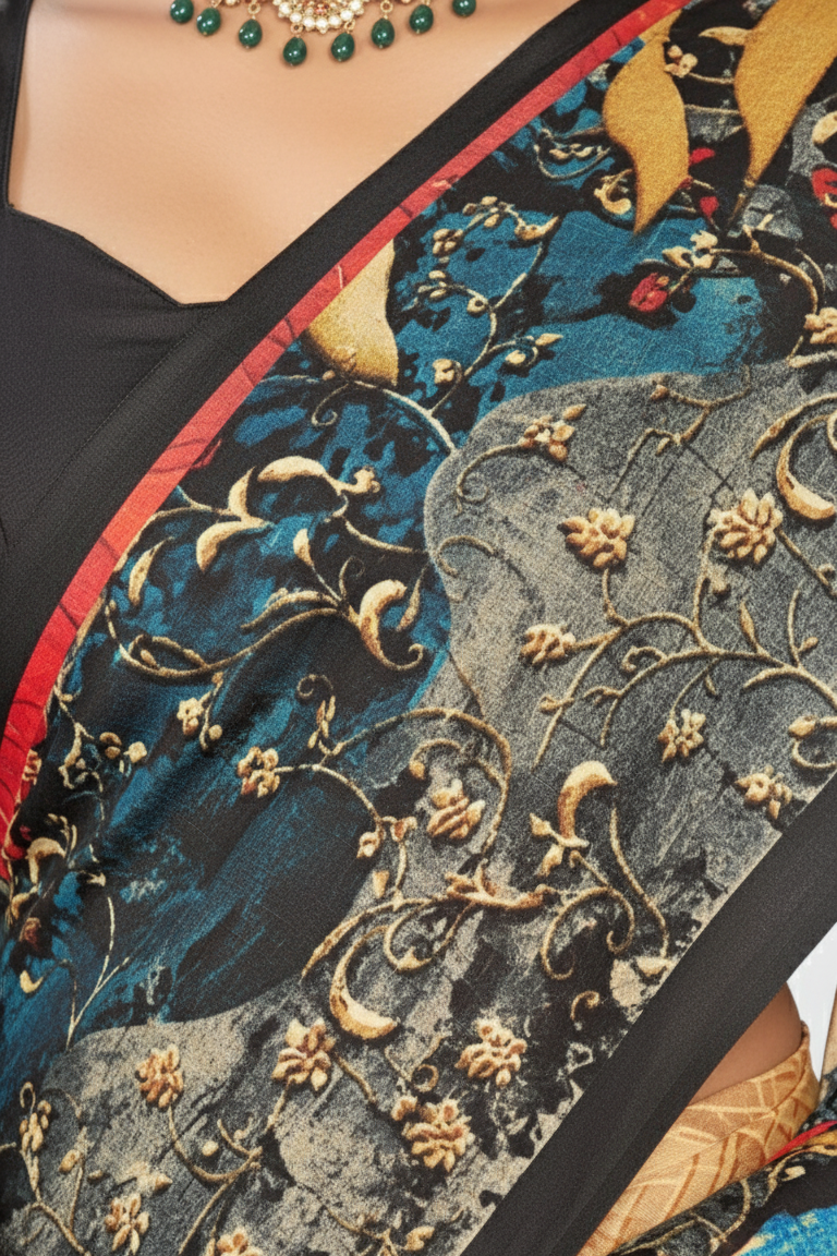 Ambarsariya Cotton Digital Printed Saree 4123