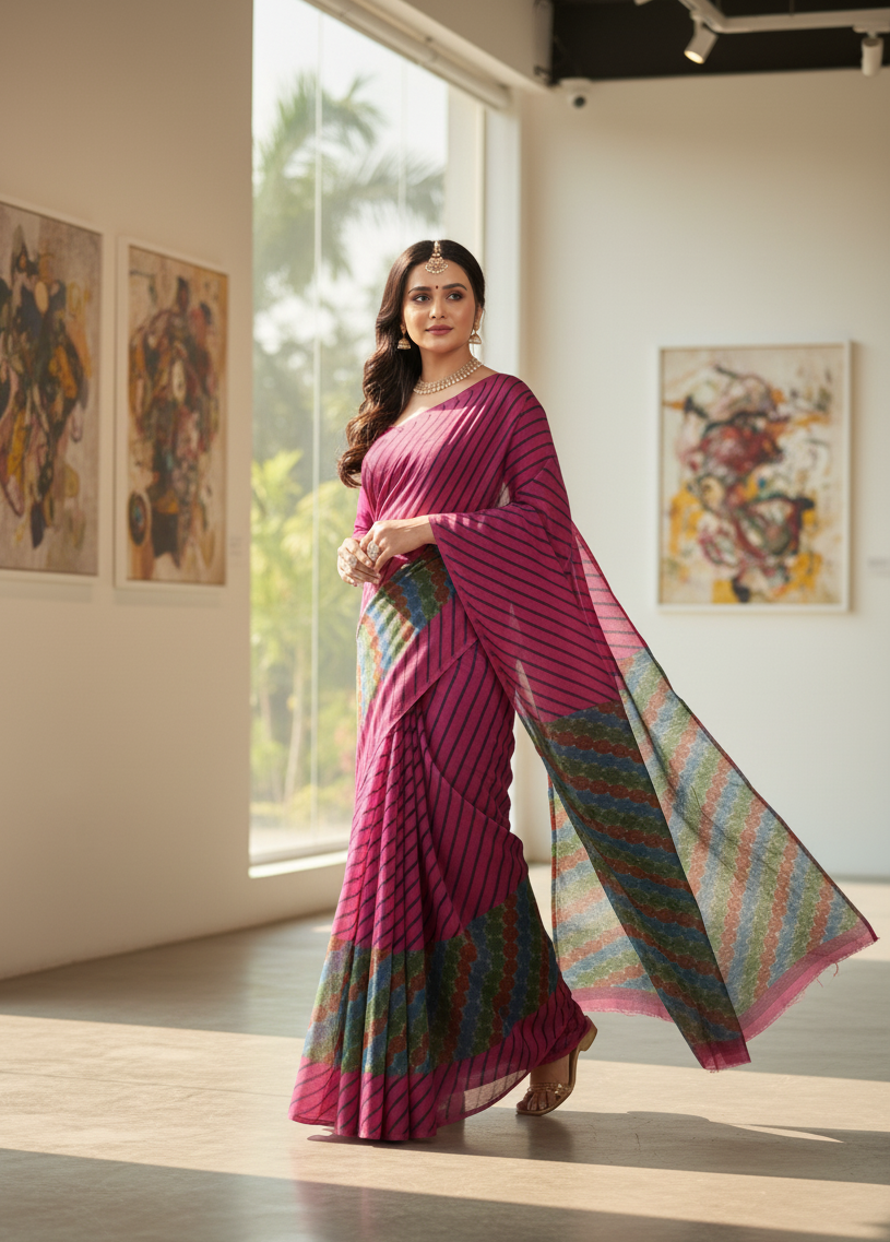 Nayan Tara cotton printed Saree  66321