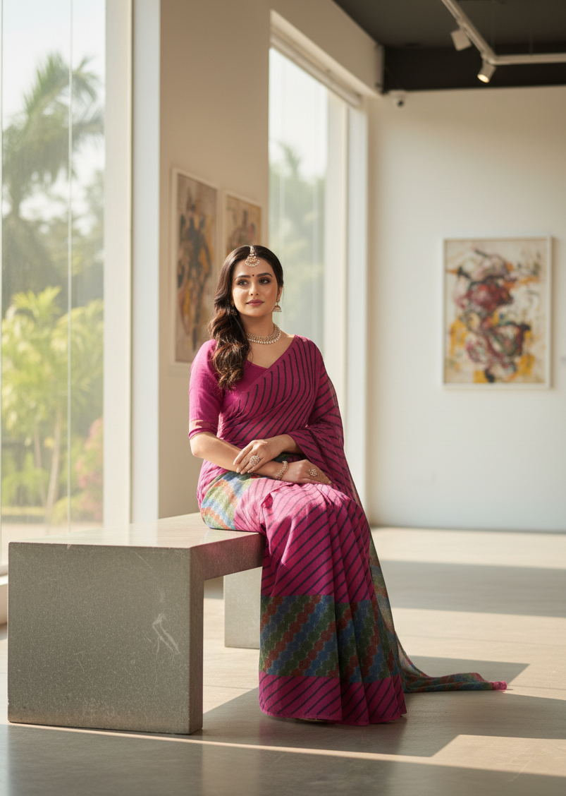 Nayan Tara cotton printed Saree  66321