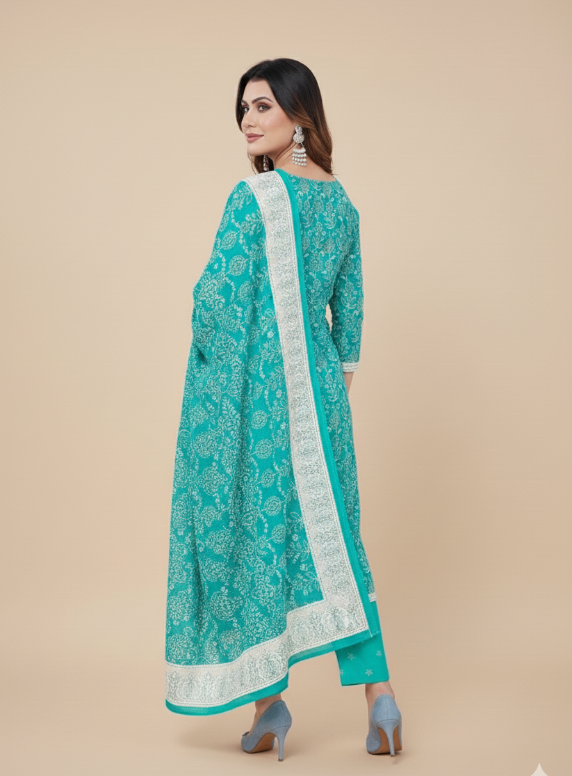 Super Cool Cotton Printed Stitched Salwar Suit XXL 3002