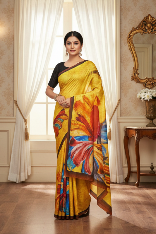 Jeevan Sathi Cotton Digital Printed Saree E Soft Cotton Saree