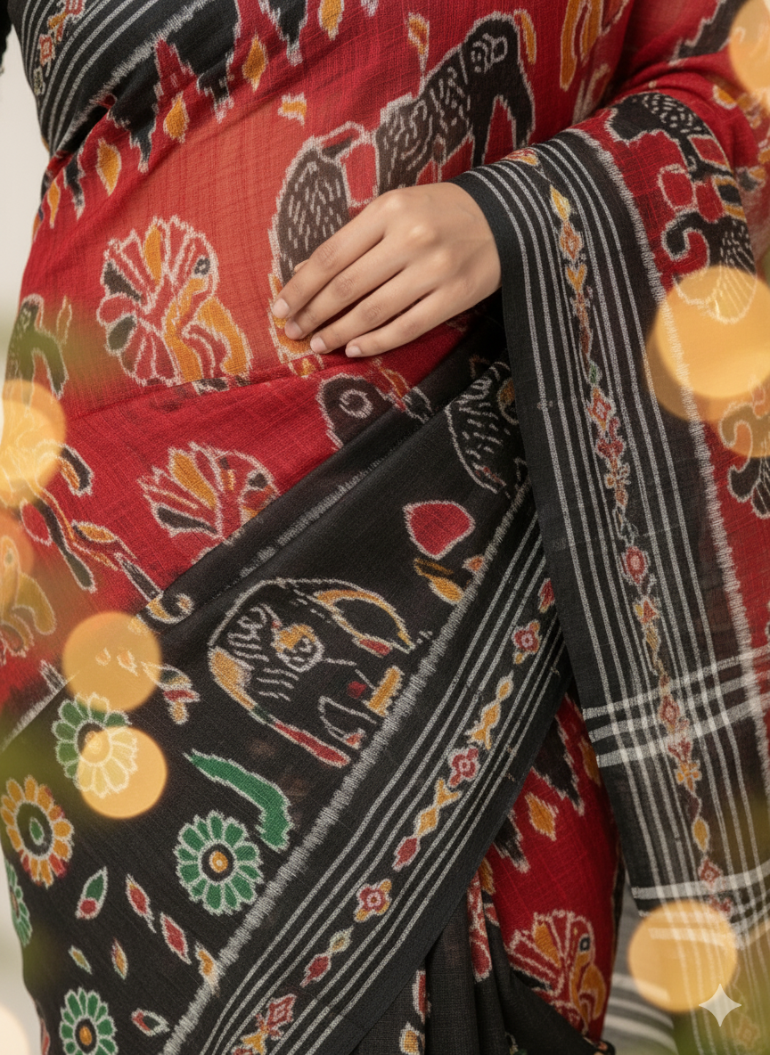 Nazma Katki Cotton Printed Saree 3122