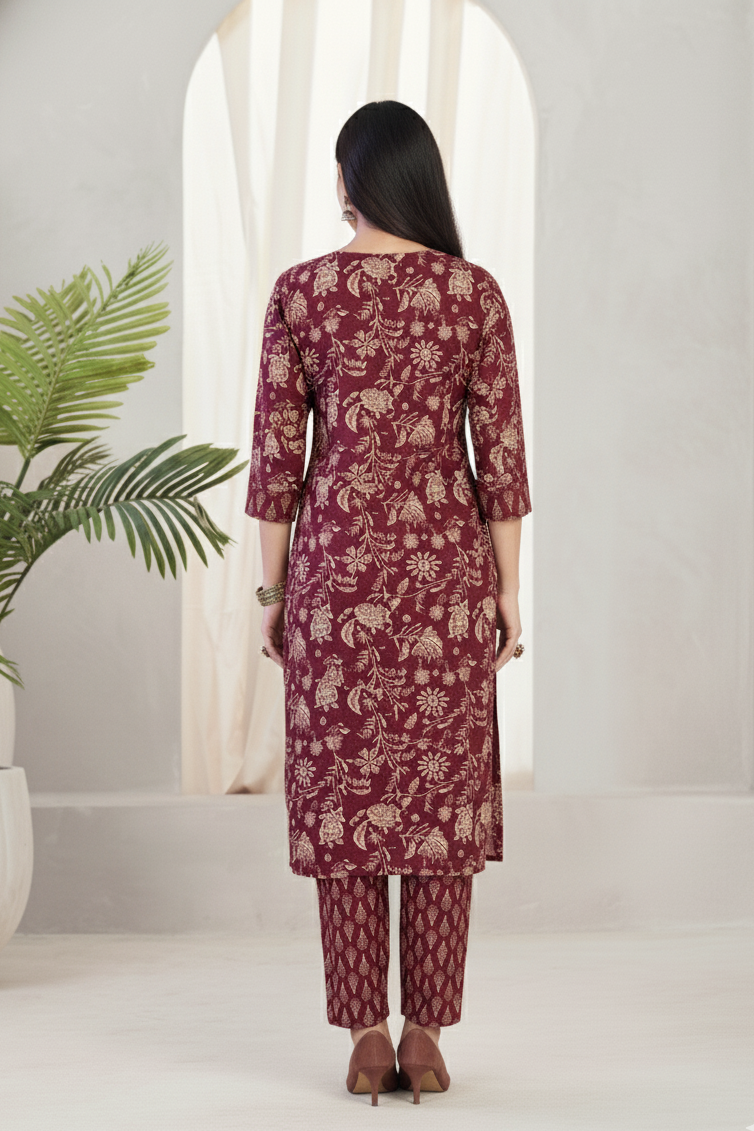 Diti Cotton Printed Kurti Set 1001