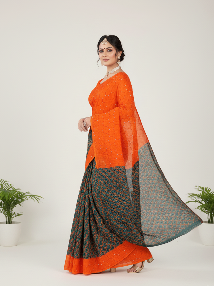 Kolkata Bridge 3 Cotton Printed Saree 1001