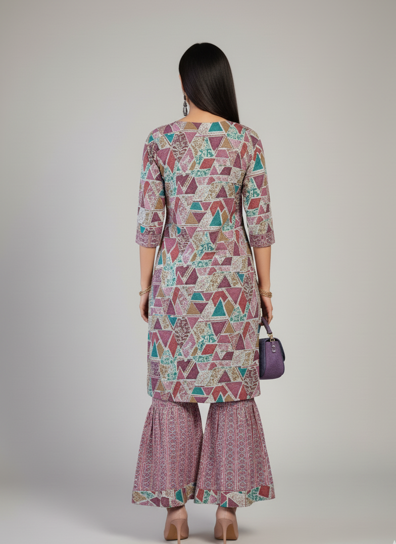 Irish Cotton Printed Kurti Set 7004