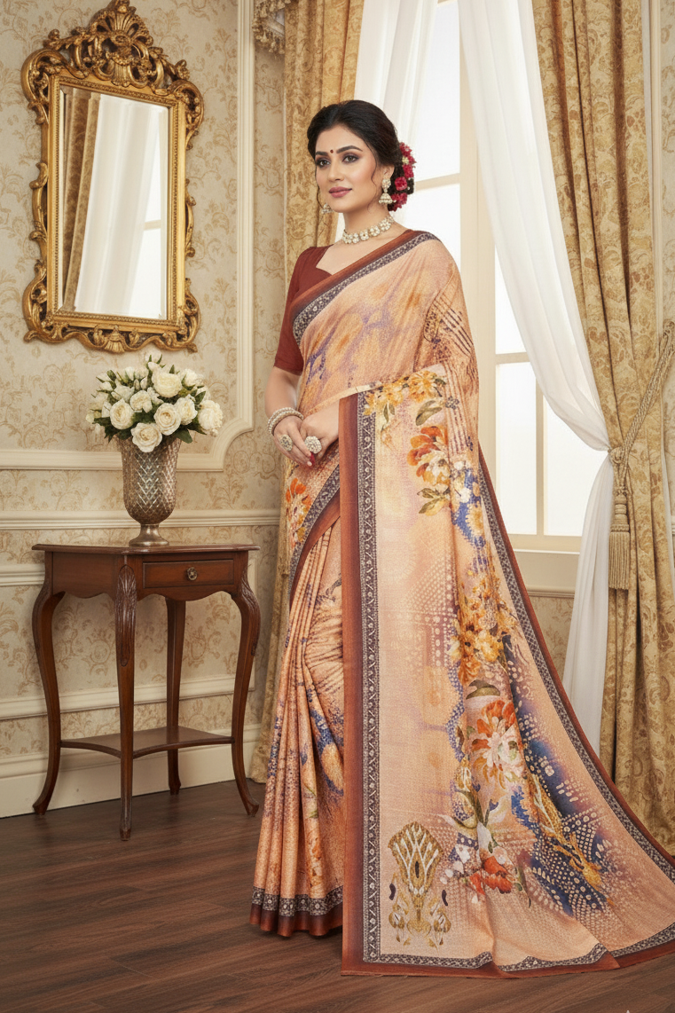 Ambarsariya Cotton Digital Printed Saree 4133