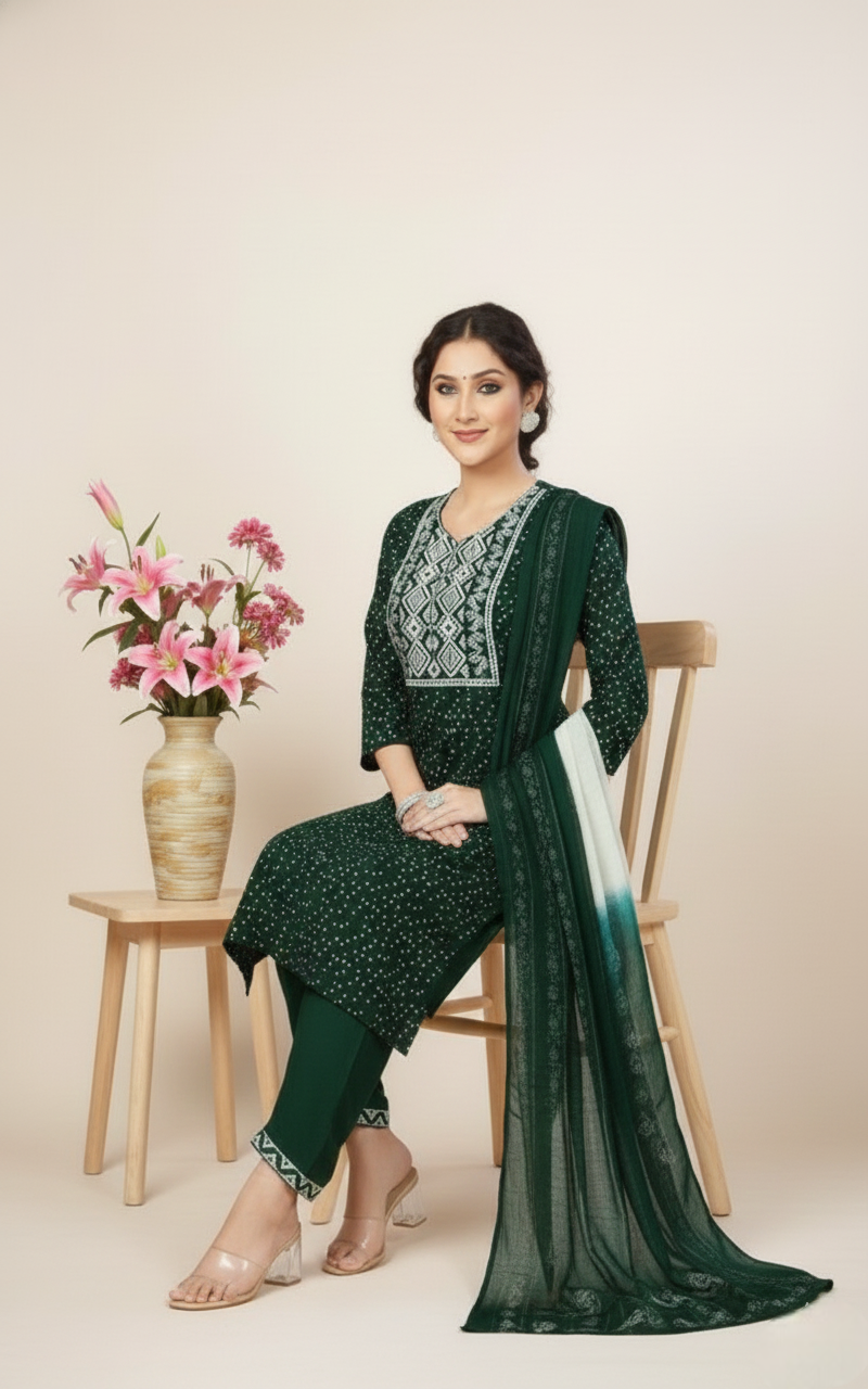 Tulip Cotton Printed Stitched Salwar Suit XXL 3001