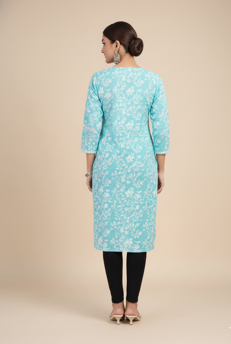 Pooja Cotton Printed Kurti 6003