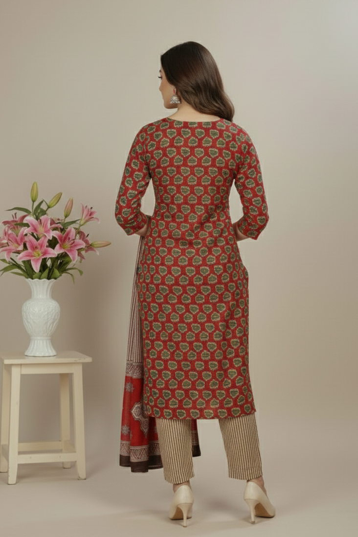 Vasundhara Cotton Printed Stitched Salwar Suit XXXL 1001