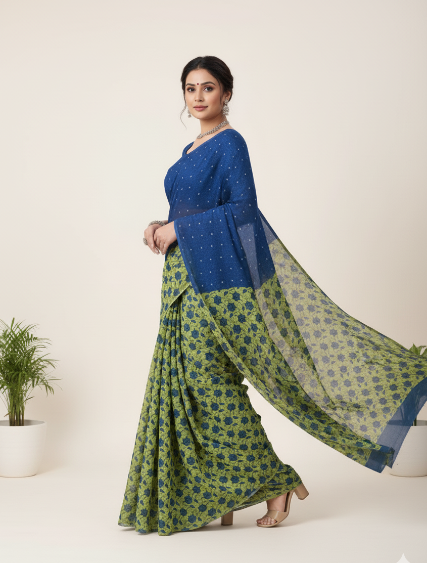 Kolkata Bridge 3 Cotton Printed Saree 1006