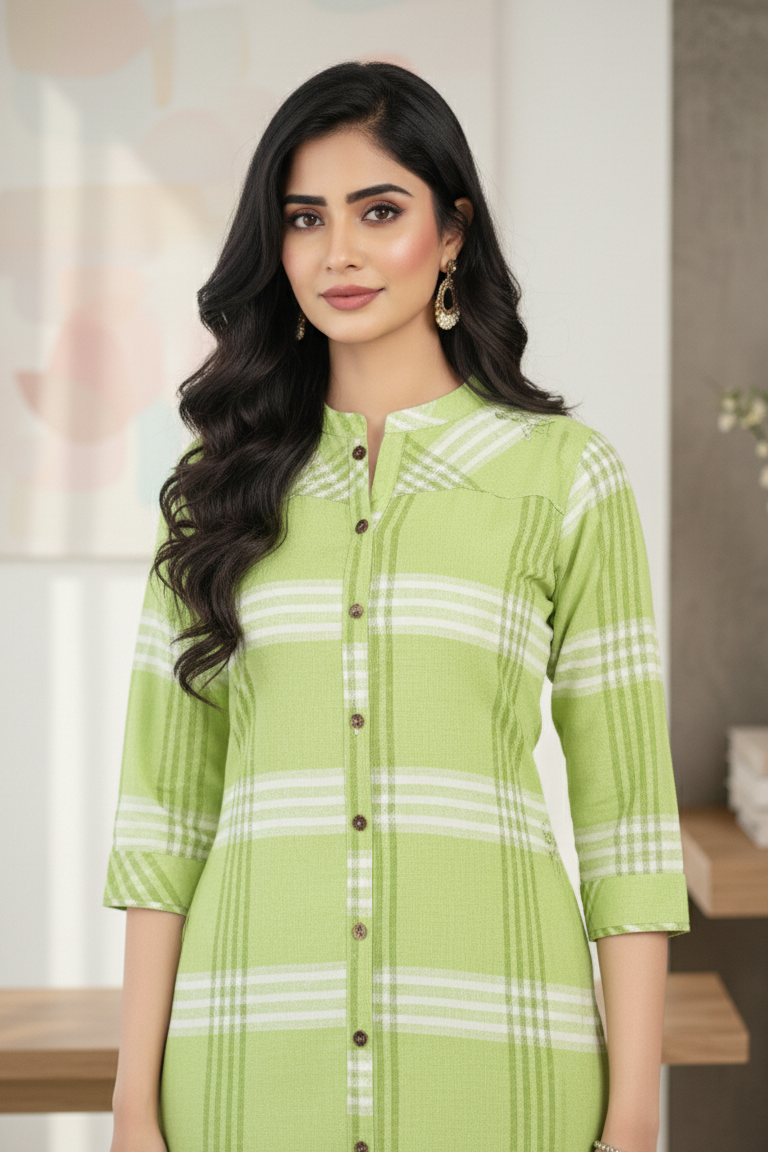 Eva Cotton Printed Long Kurti 1006